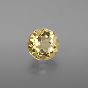 Béryl doré jaune naturelle coupe roude, 1,78 ct, VVS-VS
