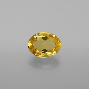Béryl doré jaune naturelle coupe ovale, 1,21 ct, VVS