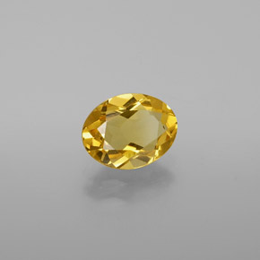 Béryl doré jaune naturelle coupe ovale, 1,21 ct, VVS