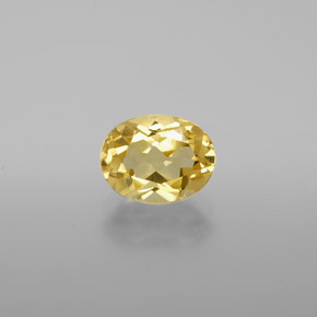 Béryl doré Jaune naturelle ovale, 1.37 ct, VVS-VS