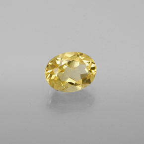 Béryl doré Jaune naturelle ovale, 1.37 ct, VVS-VS