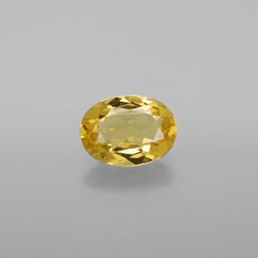 Béryl doré jaune naturelle coupe ovale, 0,96 ct, VVS