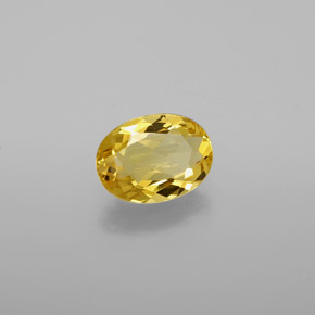 Béryl doré jaune naturelle coupe ovale, 0,96 ct, VVS