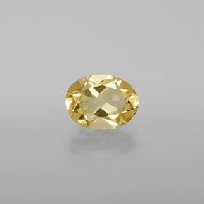 Béryl doré jaune naturelle coupe ovale, 1,10 ct, VVS-VS