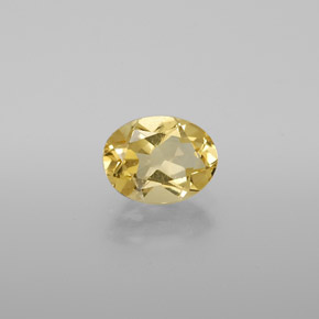 Béryl doré jaune naturelle coupe ovale, 1,10 ct, VVS-VS