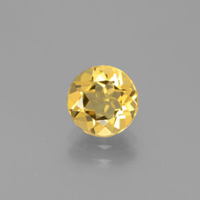 Béryl doré jaune naturelle coupe roude, 1,21 ct, VVS