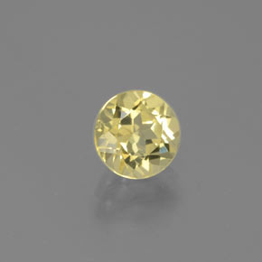 Béryl doré Jaune naturelle Coupe roude, 0.74 ct, VVS-VS