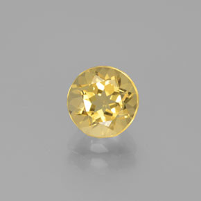 Béryl doré jaune naturelle coupe roude, 1,39 ct, VVS-VS