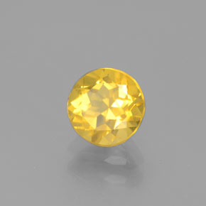 Béryl doré jaune naturelle coupe roude, 0,82 ct, VS