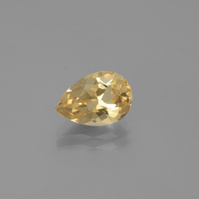 Béryl doré jaune naturelle en forme de poire, 1,93 ct, VVS-VS