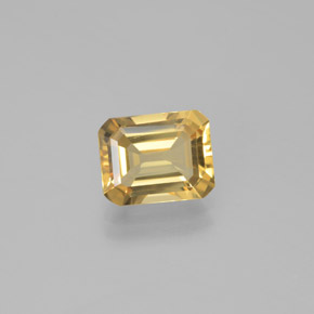 Béryl doré jaune naturelle taille émeraude, 2,24 ct, VVS-VS