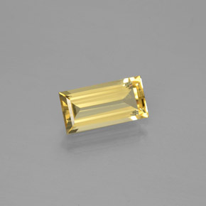 Béryl doré jaune naturelle baguette, 1,40 ct, VS