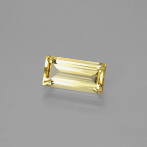 Béryl doré jaune naturelle baguette, 1,40 ct, VS