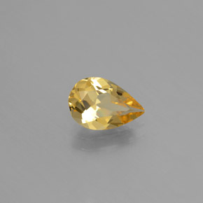 Béryl doré jaune naturelle en forme de poire, 0,97 ct, VVS-VS
