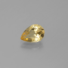 Béryl doré jaune naturelle en forme de poire, 1,02 ct, VVS-VS