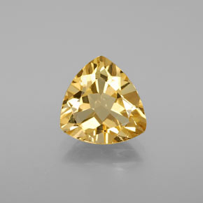 Béryl doré jaune naturelle trillion, 3,44 ct, VS