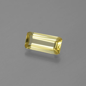 Béryl doré jaune naturelle taille émeraude, 1,06 ct, VVS-VS