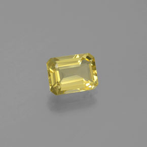 Béryl doré jaune naturelle taille émeraude, 1,38 ct, VVS-VS