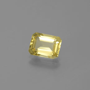 Béryl doré jaune naturelle taille émeraude, 1,38 ct, VVS-VS