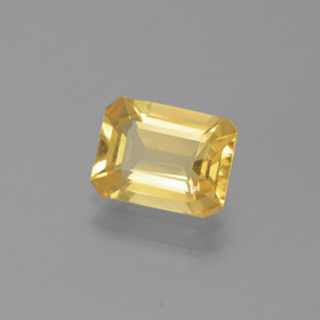 Béryl doré jaune naturelle taille émeraude, 1,47 ct, VS
