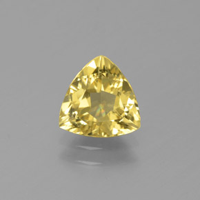 Béryl doré jaune naturelle trillion, 0,86 ct, VVS-VS