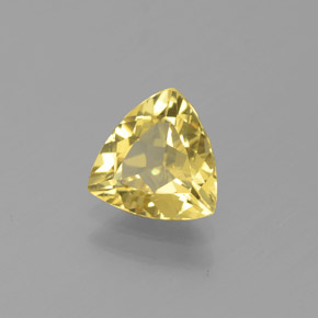 Béryl doré jaune naturelle trillion, 0,86 ct, VVS-VS