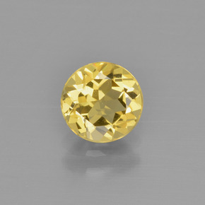 Béryl doré jaune naturelle coupe roude, 0,82 ct, VVS-VS