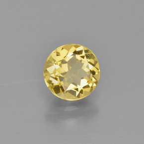 Béryl doré jaune naturelle coupe roude, 0,82 ct, VVS-VS