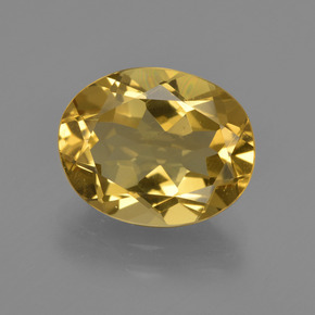 Béryl doré or naturelle coupe ovale, 4,23 ct, VS