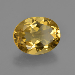 Béryl doré or naturelle coupe ovale, 4,23 ct, VS