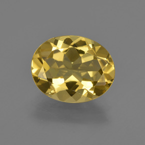Béryl doré jaune naturelle coupe ovale, 2,99 ct, VVS