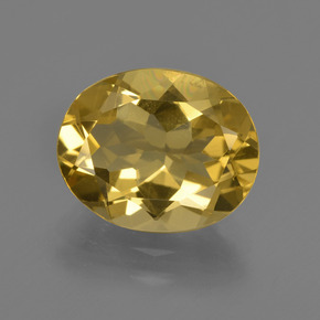 Béryl doré Jaune doré naturelle Coupe ovale, 4.30 ct, VS
