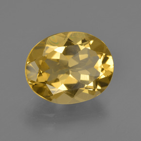 Béryl doré Jaune doré naturelle Coupe ovale, 4.30 ct, VS