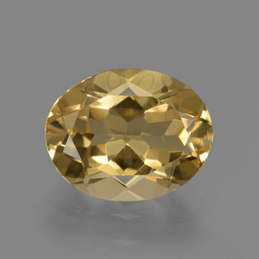 Béryl doré or naturelle coupe ovale, 3,17 ct, VVS