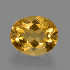 Béryl doré or naturelle coupe ovale, 4,34 ct, VS