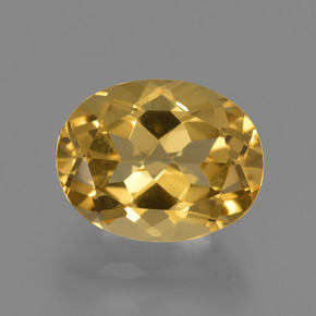 Béryl doré Jaune doré naturelle Coupe ovale, 3.57 ct, VVS