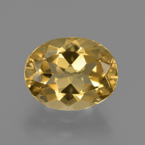 Béryl doré jaune doré naturelle coupe ovale, 3,34 ct, VVS