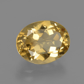 Béryl doré jaune doré naturelle coupe ovale, 3,34 ct, VVS