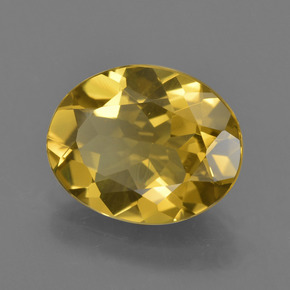 Béryl doré Jaune doré naturelle Coupe ovale, 2.89 ct, VVS