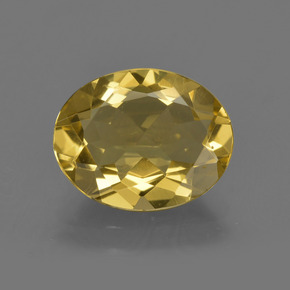 Béryl doré doré naturelle coupe ovale, 2,58 ct, VS