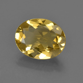 Béryl doré doré naturelle coupe ovale, 2,58 ct, VS