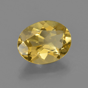 Béryl doré jaune naturelle coupe ovale, 2,88 ct, VVS-VS