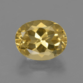 Béryl doré Jaune doré naturelle Coupe ovale, 3.35 ct, VVS-VS