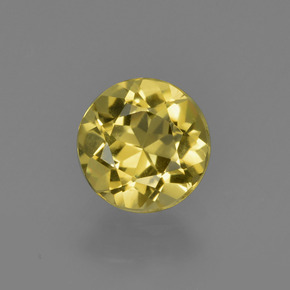 Béryl doré jaune doré naturelle coupe roude, 0,66 ct, VS