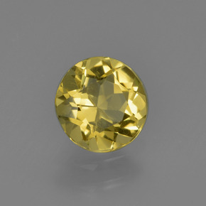 Béryl doré jaune doré naturelle coupe roude, 0,66 ct, VS