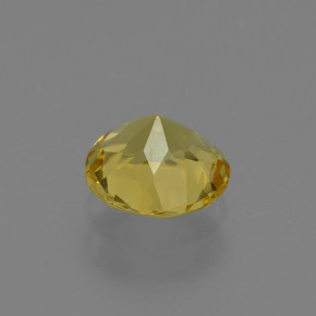 Béryl doré jaune doré naturelle coupe roude, 0,66 ct, VS