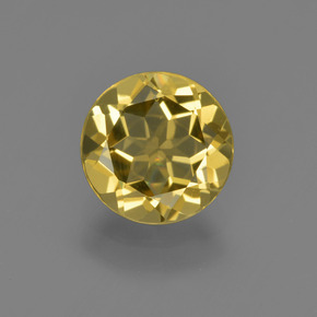 Béryl doré or naturelle coupe roude, 1,40 ct, VVS