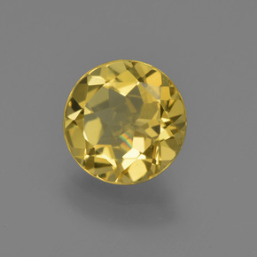 Béryl doré or naturelle coupe roude, 1,40 ct, VVS