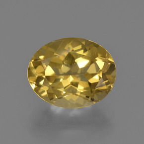 Béryl doré or naturelle coupe ovale, 2,74 ct, VS