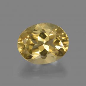 Béryl doré doré naturelle coupe ovale, 2,36 ct, VVS-VS